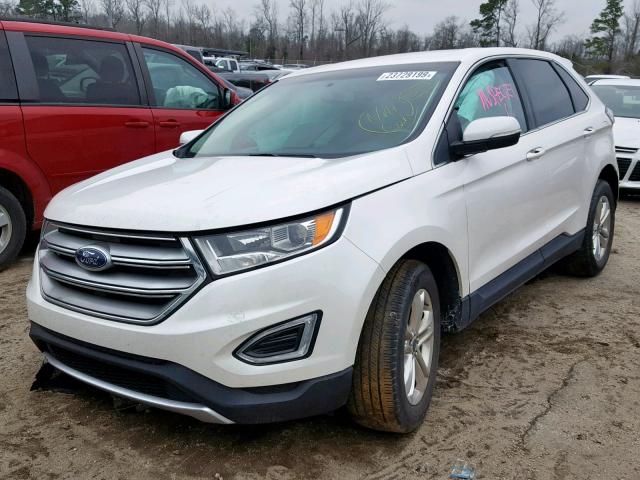 2FMTK3J8XFBB94875 - 2015 FORD EDGE SEL WHITE photo 2