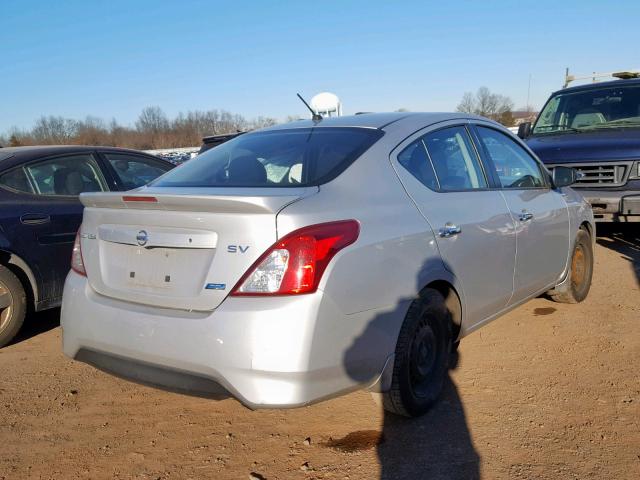 3N1CN7AP9FL919836 - 2015 NISSAN VERSA S SILVER photo 4