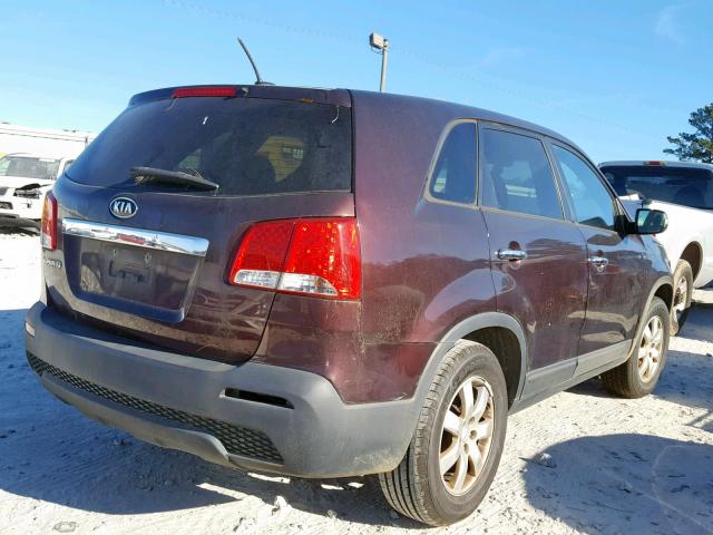 5XYKT3A12BG174366 - 2011 KIA SORENTO BA BROWN photo 4