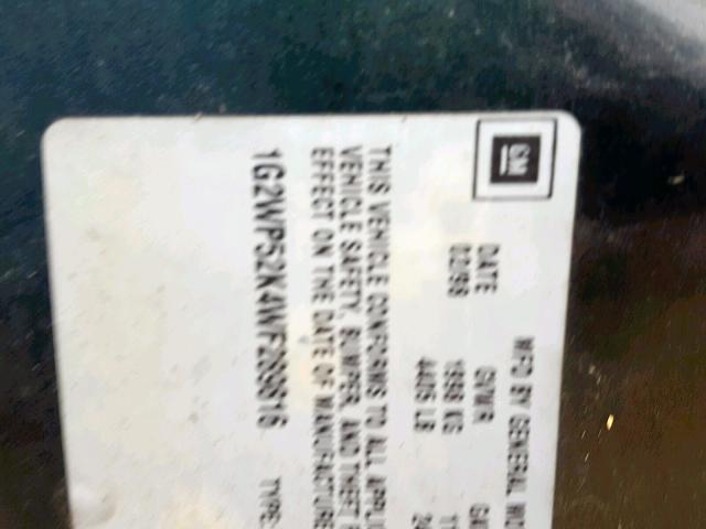 1G2WP52K4WF289816 - 1998 PONTIAC GRAND PRIX GREEN photo 10