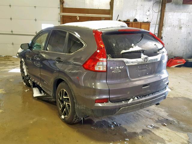 5J6RM4H42GL031117 - 2016 HONDA CR-V SE GRAY photo 3