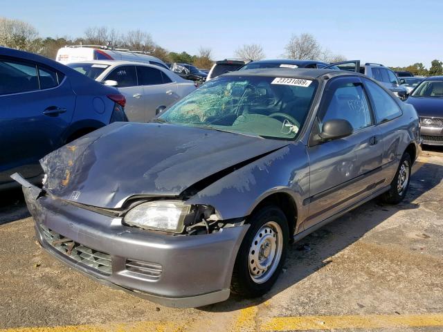 1HGEJ2226SL038512 - 1995 HONDA CIVIC DX GRAY photo 2