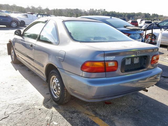 1HGEJ2226SL038512 - 1995 HONDA CIVIC DX GRAY photo 3