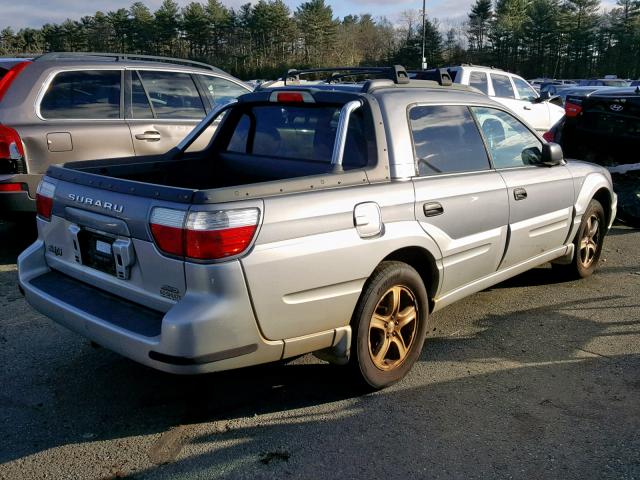 4S4BT62C047100246 - 2004 SUBARU BAJA SPORT SILVER photo 4