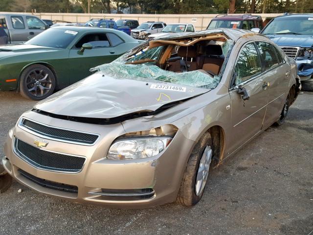 1G1ZG57B58F162179 - 2008 CHEVROLET MALIBU LS BEIGE photo 2