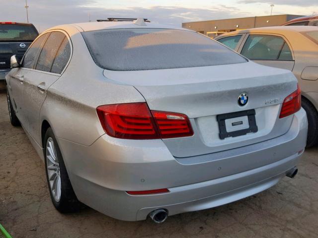 WBAFR7C59DC820725 - 2013 BMW 535 I SILVER photo 3