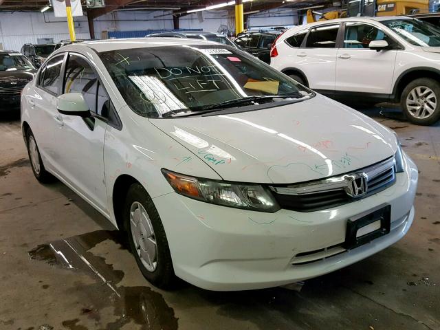 2HGFB2F65CH556530 - 2012 HONDA CIVIC HF WHITE photo 1