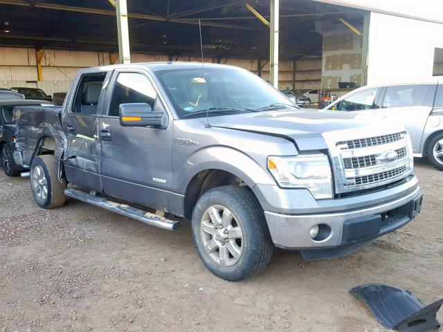 1FTFW1CT9EKE64842 - 2014 FORD F150 SUPER GRAY photo 1