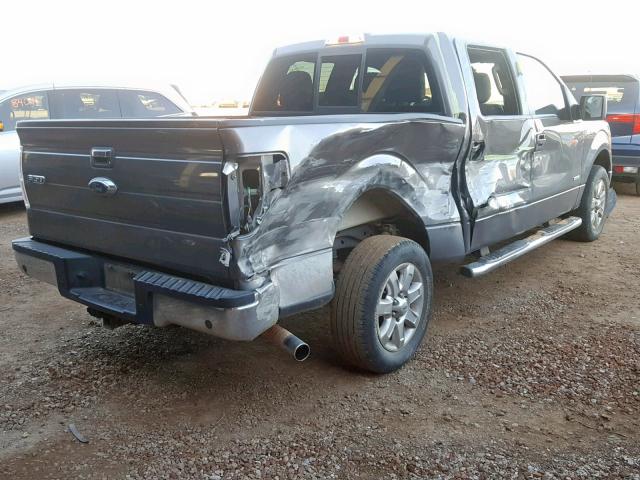 1FTFW1CT9EKE64842 - 2014 FORD F150 SUPER GRAY photo 4