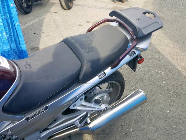 JYARP15Y67A000334 - 2007 YAMAHA FJR1300 BURGUNDY photo 6