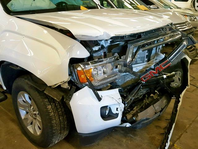 1GTG6CEN0H1211577 - 2017 GMC CANYON SLE WHITE photo 9