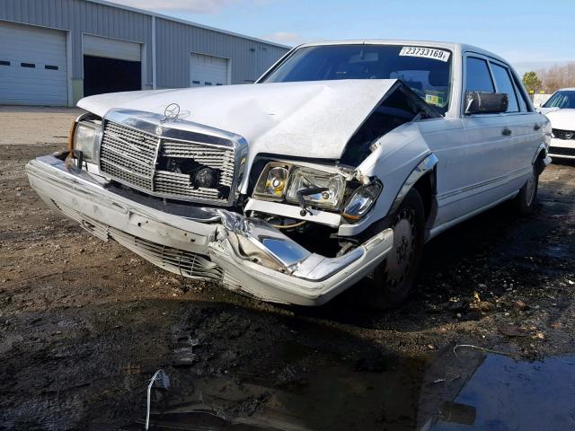 WDBCA35E3MA588569 - 1991 MERCEDES-BENZ 420 SEL WHITE photo 2