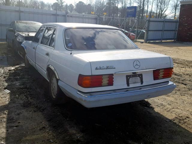 WDBCA35E3MA588569 - 1991 MERCEDES-BENZ 420 SEL WHITE photo 3