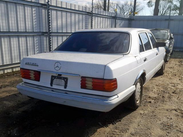 WDBCA35E3MA588569 - 1991 MERCEDES-BENZ 420 SEL WHITE photo 4