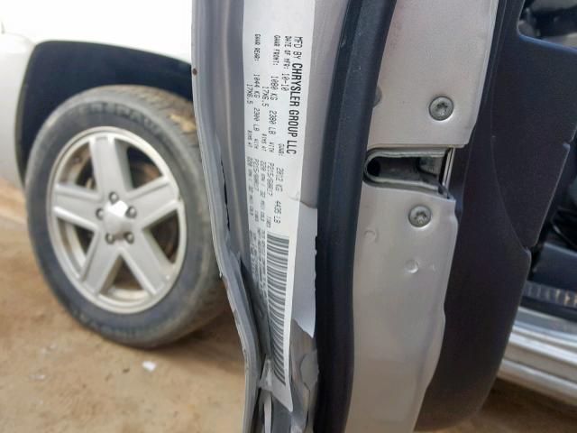 1J4NT1FA9AD677040 - 2010 JEEP COMPASS SP ვერცხლისფერი ფოტო 10