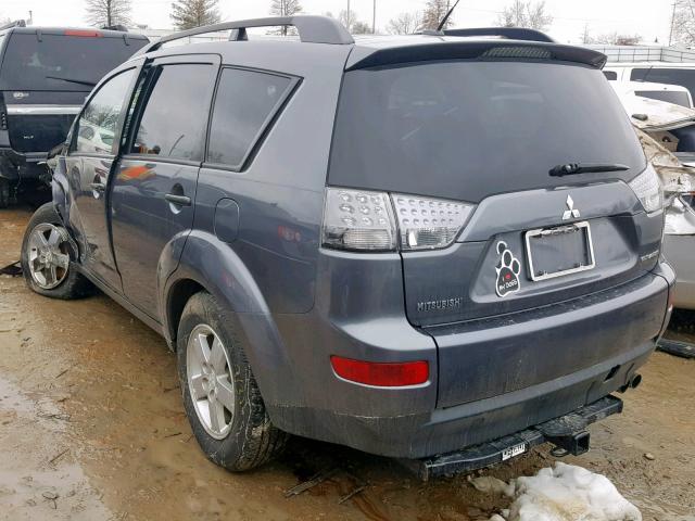 JA4MS31XX7U013411 - 2007 MITSUBISHI OUTLANDER CHARCOAL photo 3