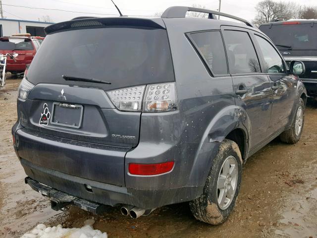 JA4MS31XX7U013411 - 2007 MITSUBISHI OUTLANDER CHARCOAL photo 4