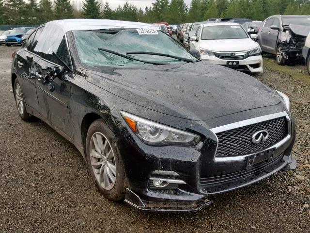 JN1BV7ARXFM394157 - 2015 INFINITI Q50 BASE BLACK photo 1