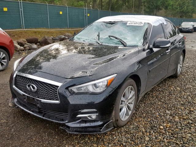 JN1BV7ARXFM394157 - 2015 INFINITI Q50 BASE BLACK photo 2