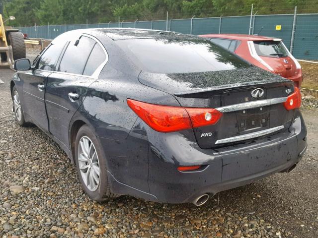 JN1BV7ARXFM394157 - 2015 INFINITI Q50 BASE BLACK photo 3