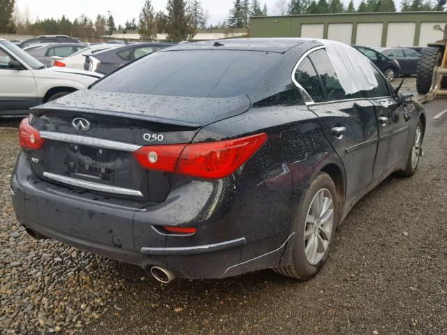 JN1BV7ARXFM394157 - 2015 INFINITI Q50 BASE BLACK photo 4