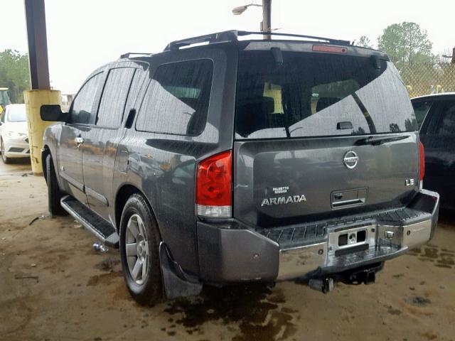 5N1AA08A06N719738 - 2006 NISSAN ARMADA SE CHARCOAL photo 3