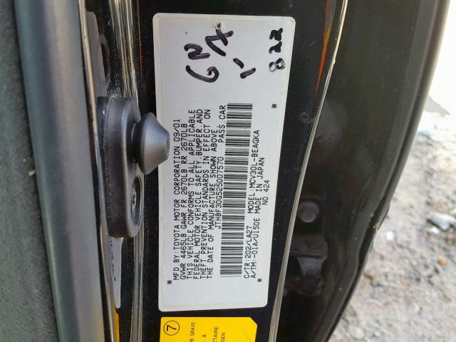 JTHBF30G525007570 - 2002 LEXUS ES 300 黑色 照片 10