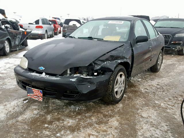 1G1JF524017102495 - 2001 CHEVROLET CAVALIER L BLACK photo 2