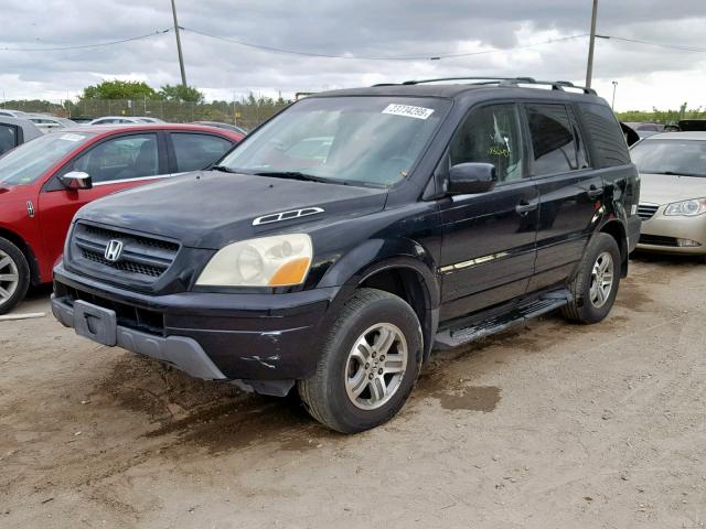 5FNYF18584B011682 - 2004 HONDA PILOT EXL BLACK photo 2