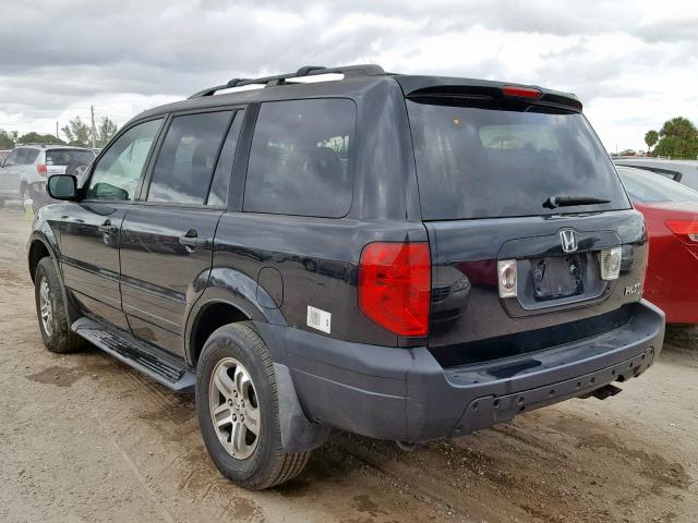 5FNYF18584B011682 - 2004 HONDA PILOT EXL BLACK photo 3