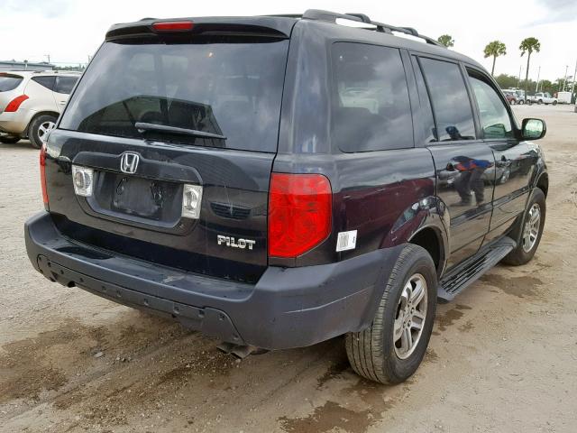 5FNYF18584B011682 - 2004 HONDA PILOT EXL BLACK photo 4