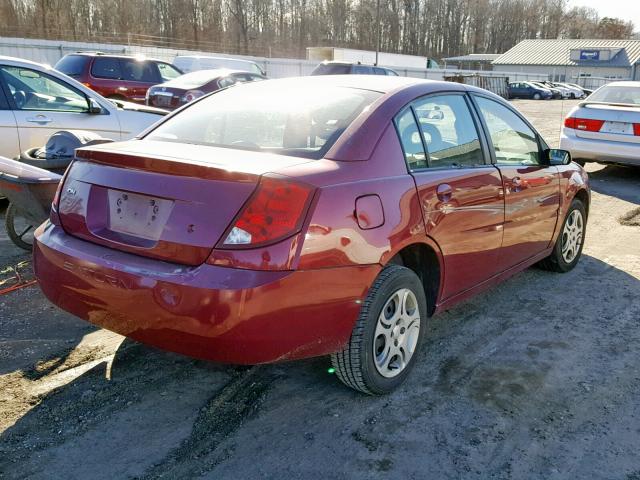 1G8AJ52F74Z204595 - 2004 SATURN ION LEVEL MAROON photo 4