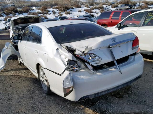 4T1BK3DB1CU463208 - 2012 TOYOTA AVALON BAS WHITE photo 3