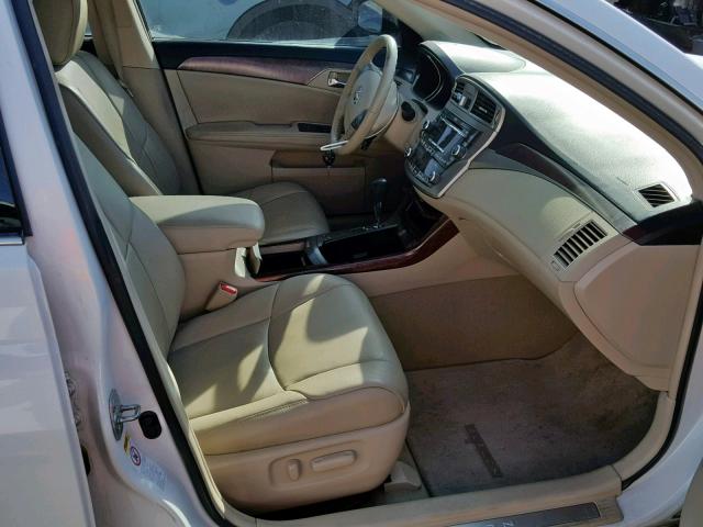 4T1BK3DB1CU463208 - 2012 TOYOTA AVALON BAS WHITE photo 5