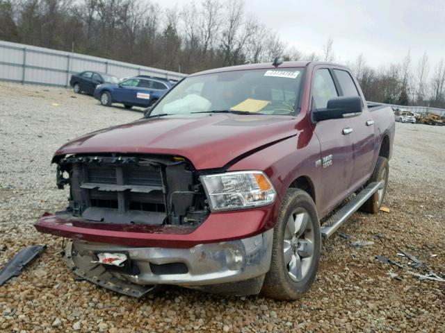 3C6RR7LT2HG738845 - 2017 RAM 1500 SLT MAROON photo 2