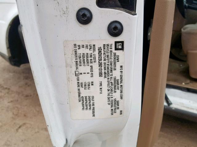 1GNDV23L26D131850 - 2006 CHEVROLET UPLANDER L 白色 照片 10