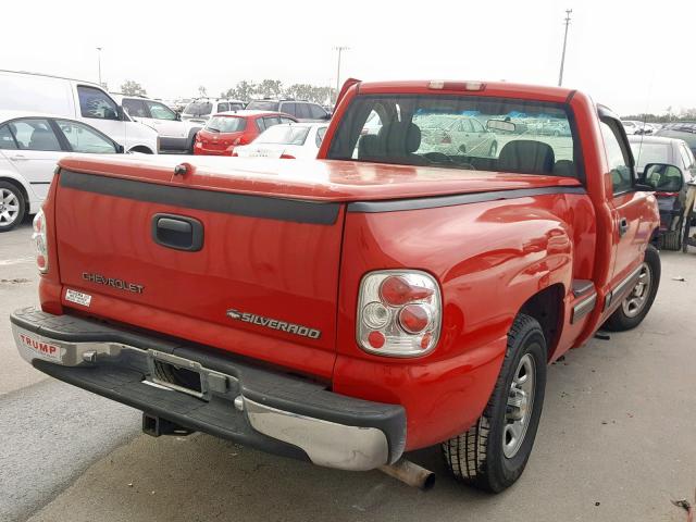 1GCEC14V9XZ162031 - 1999 CHEVROLET SILVERADO 红色 照片 4