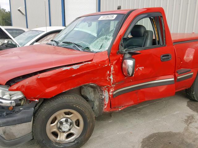 1GCEC14V9XZ162031 - 1999 CHEVROLET SILVERADO 红色 照片 9