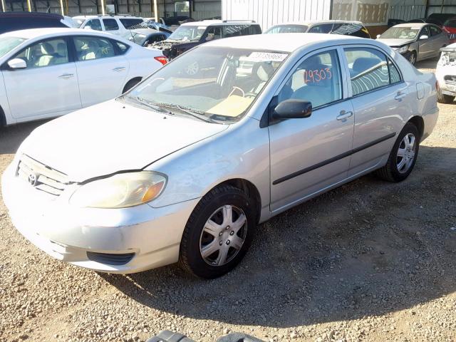 1NXBR32E64Z216003 - 2004 TOYOTA COROLLA CE SILVER photo 2