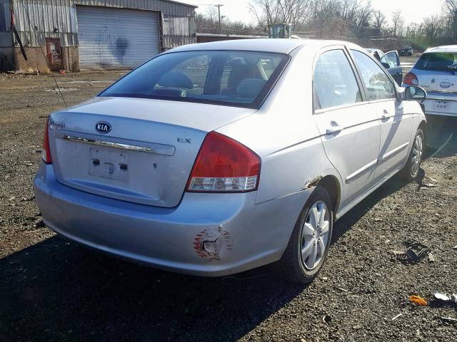 KNAFE121075403557 - 2007 KIA SPECTRA EX SILVER photo 4