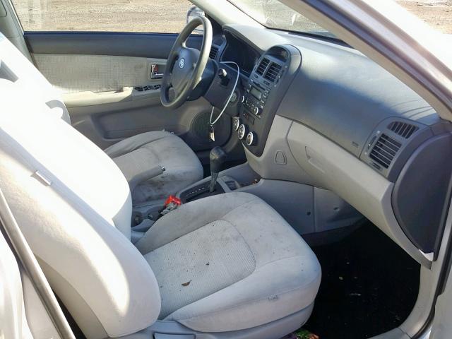 KNAFE121075403557 - 2007 KIA SPECTRA EX SILVER photo 5