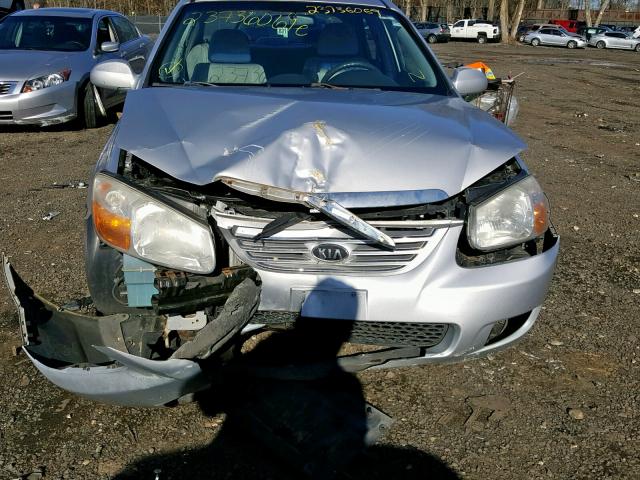 KNAFE121075403557 - 2007 KIA SPECTRA EX SILVER photo 9