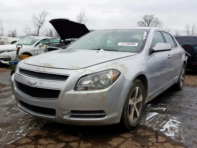 1G1ZC5EU0BF157818 - 2011 CHEVROLET MALIBU 1LT SILVER photo 2