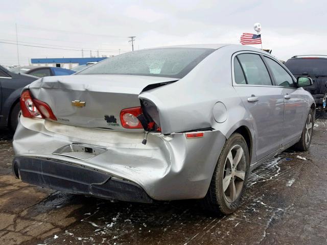 1G1ZC5EU0BF157818 - 2011 CHEVROLET MALIBU 1LT SILVER photo 4