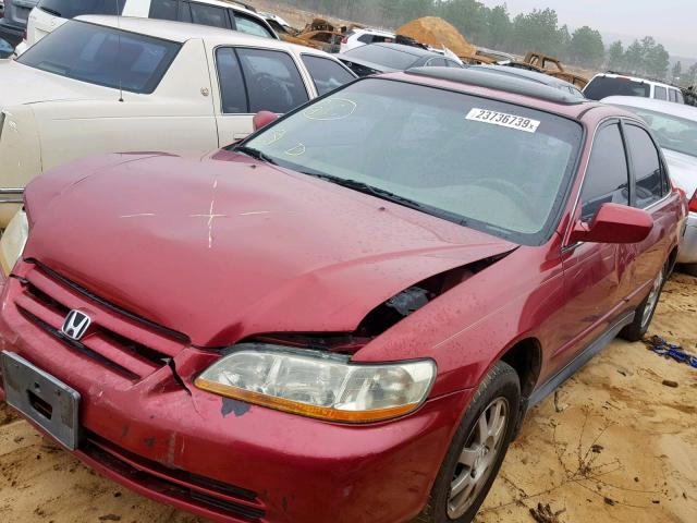 1HGCG56702A041706 - 2002 HONDA ACCORD SE RED photo 2