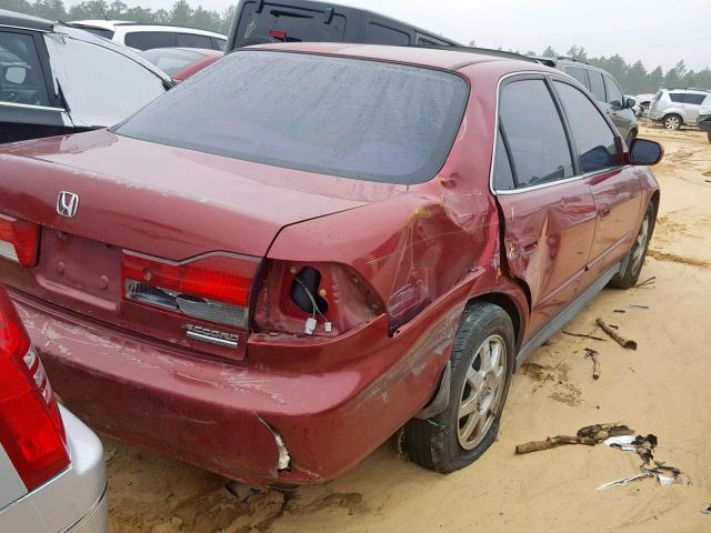 1HGCG56702A041706 - 2002 HONDA ACCORD SE RED photo 4