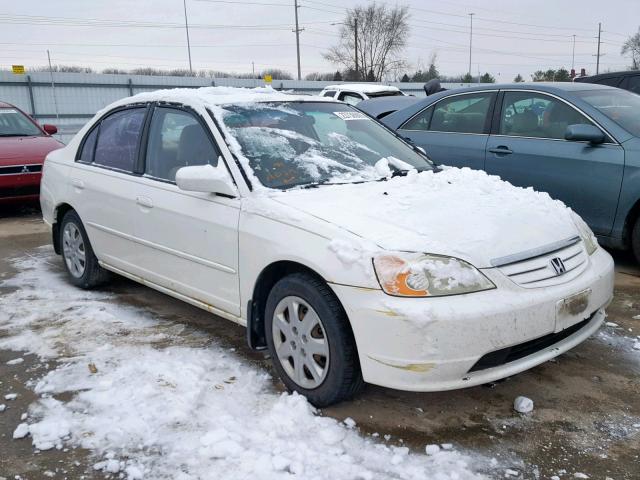 1HGES267X3L025735 - 2003 HONDA CIVIC EX WHITE photo 1