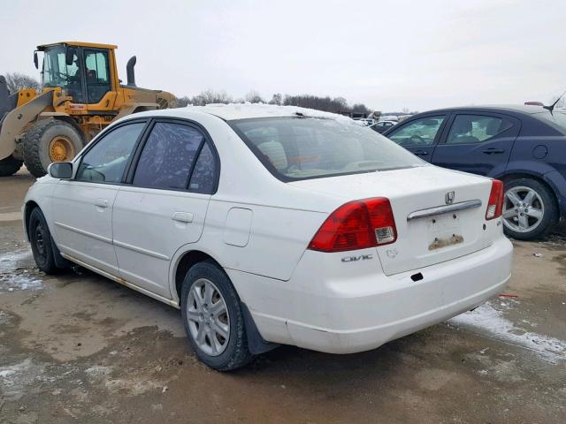 1HGES267X3L025735 - 2003 HONDA CIVIC EX WHITE photo 3