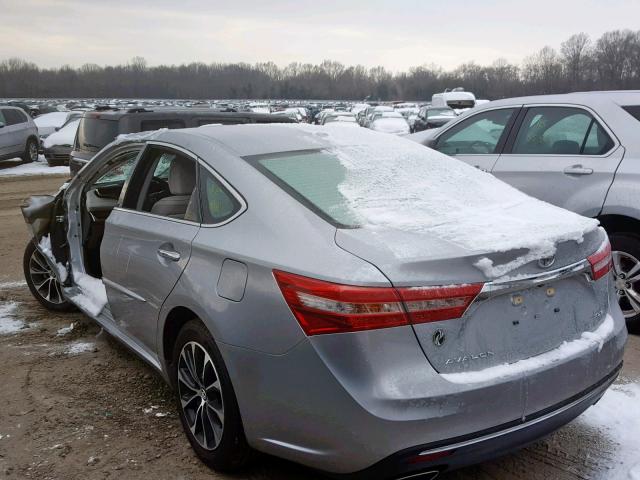 4T1BK1EB4HU257293 - 2017 TOYOTA AVALON XLE SILVER photo 3