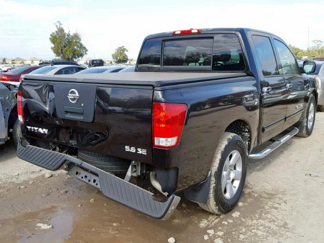 1N6BA07A36N567431 - 2006 NISSAN TITAN XE BLACK photo 4